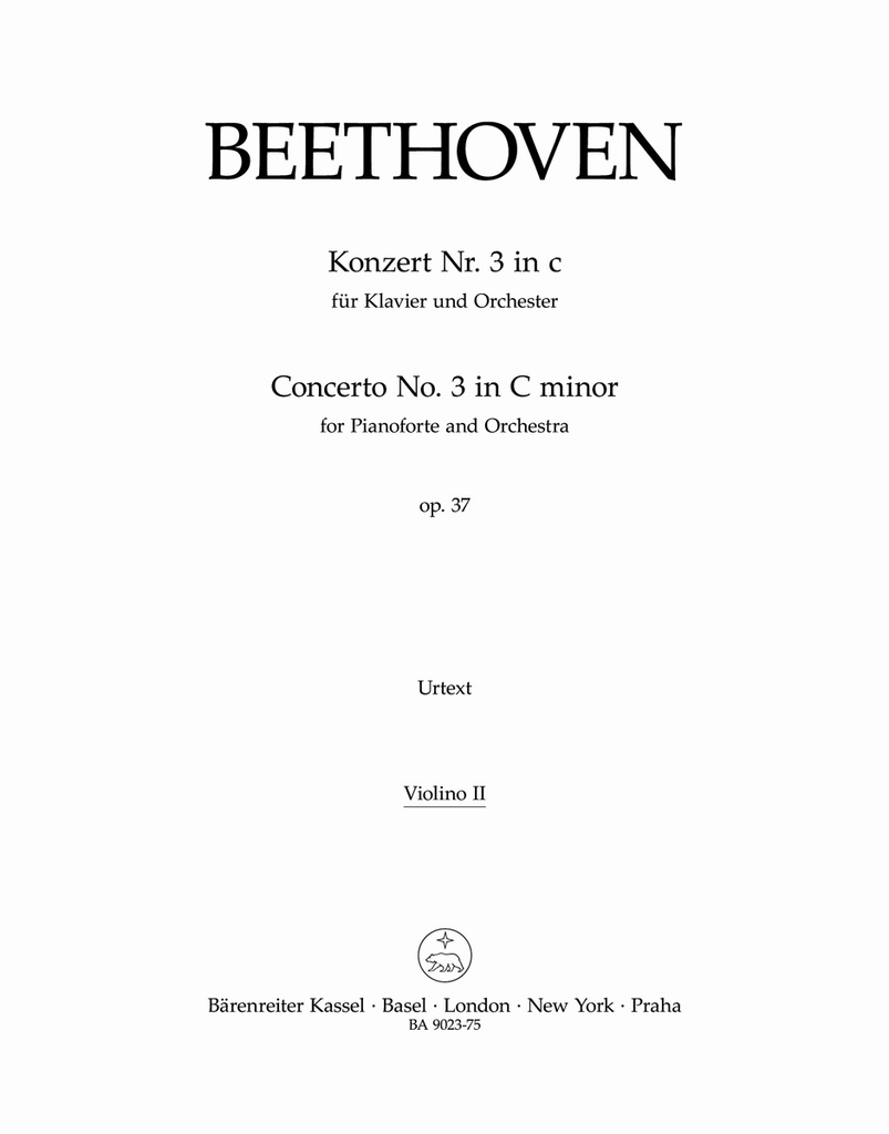 Concerto for Pianoforte and Orchestra No.3 C minor, Op.37 (Violin 2)