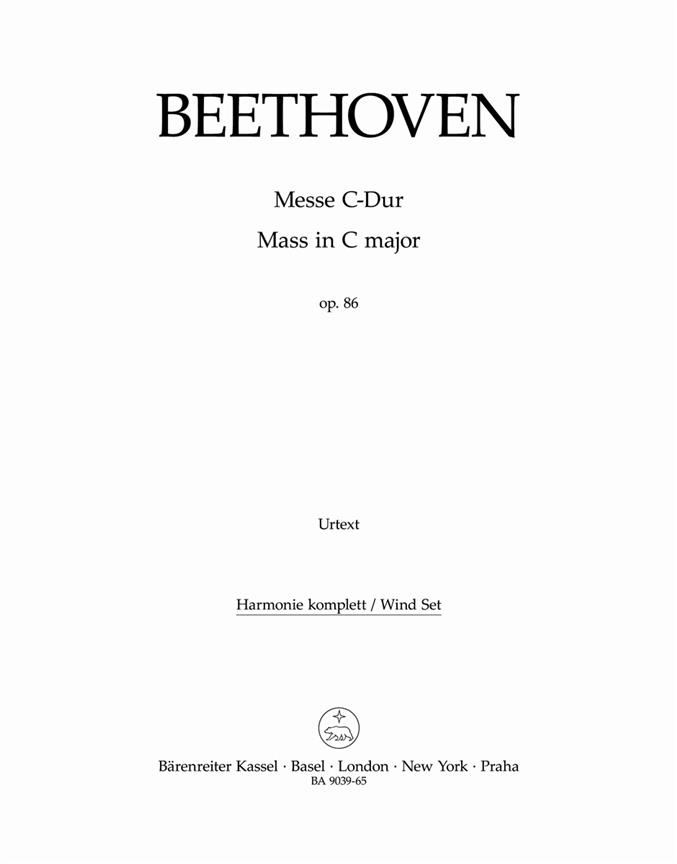 Mass C major, Op.86 (Wind parts, Urtext edition)