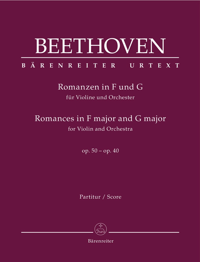 Romances in F major and G major for Violin and Orchestra, Op.50, 40 (Full score, Urtext edition)