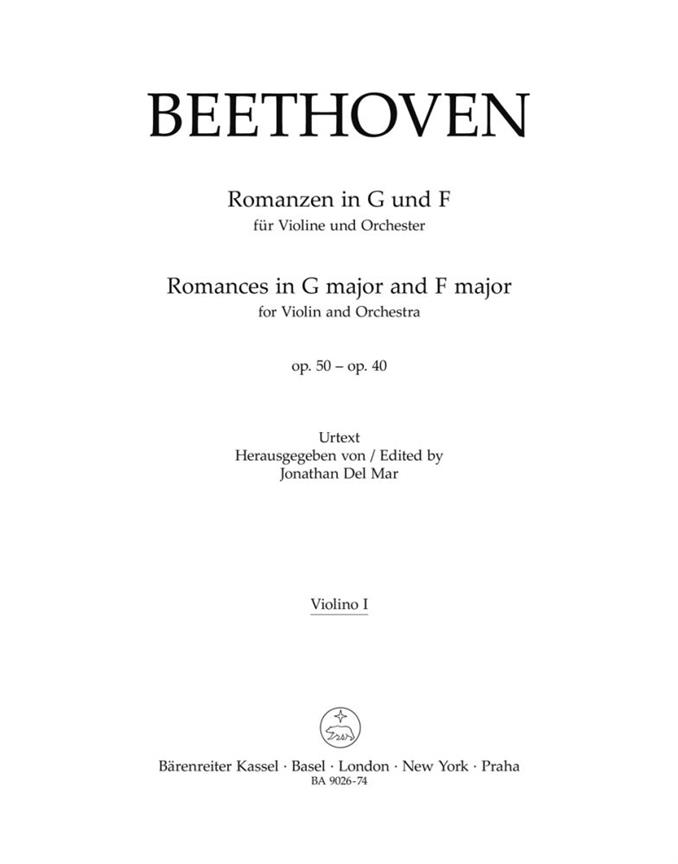 Romances in F major and G major for Violin and Orchestra, Op.50, 40 (Violin 1)