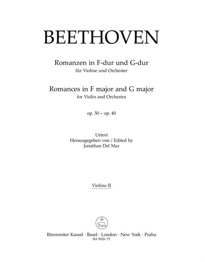 Romances in F major and G major for Violin and Orchestra, Op.50, 40 (Violin 2)