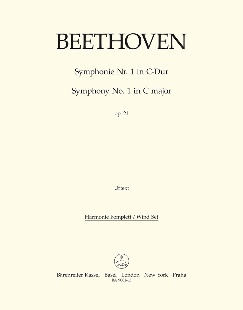 Symphony No.1 C major, Op.21 (Wind parts, Urtext edition)