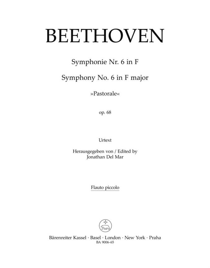 Symphony No.6 F major, Op.68 'Pastorale' (Wind parts, Urtext edition)