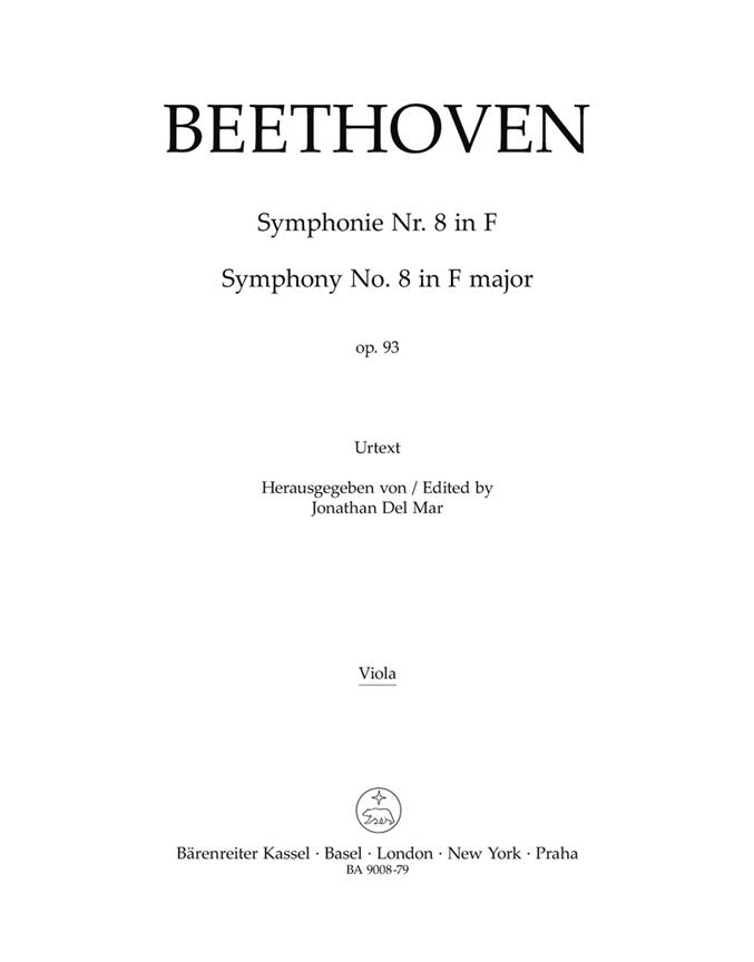 Symphony No.8 F major, Op.93 (Viola)