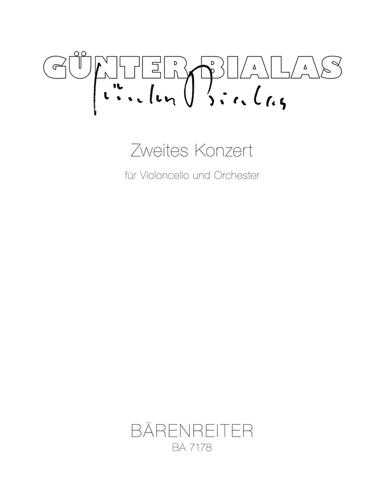 Concerto for Violoncello and Orchestra No.2 (1992) (Violoncello concerto 2) (Full score)