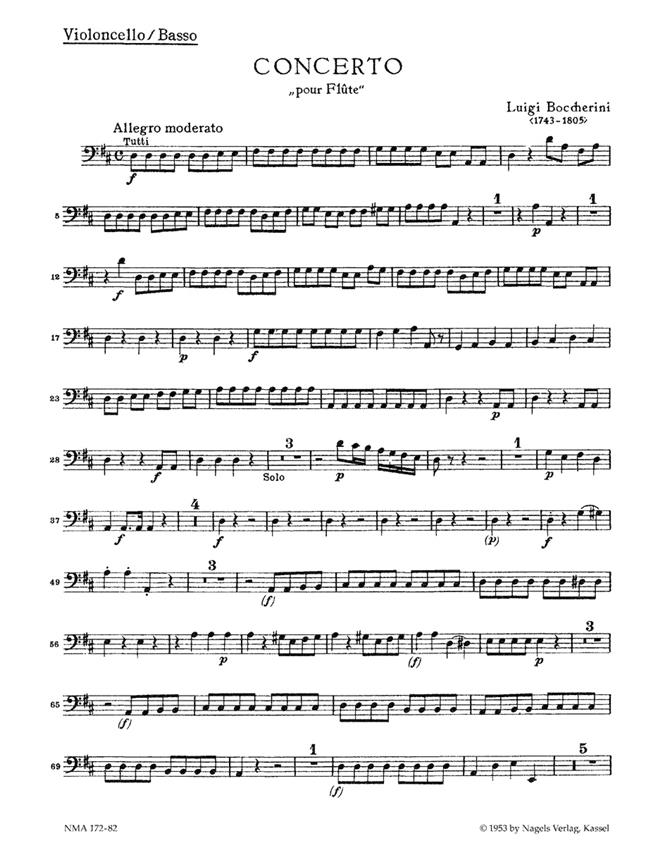 Konzert für Flöte und Streicher D-Dur, Op.27 (Celo / double bass)