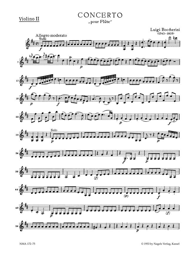 Konzert für Flöte und Streicher D-Dur, Op.27 (Violin 2)