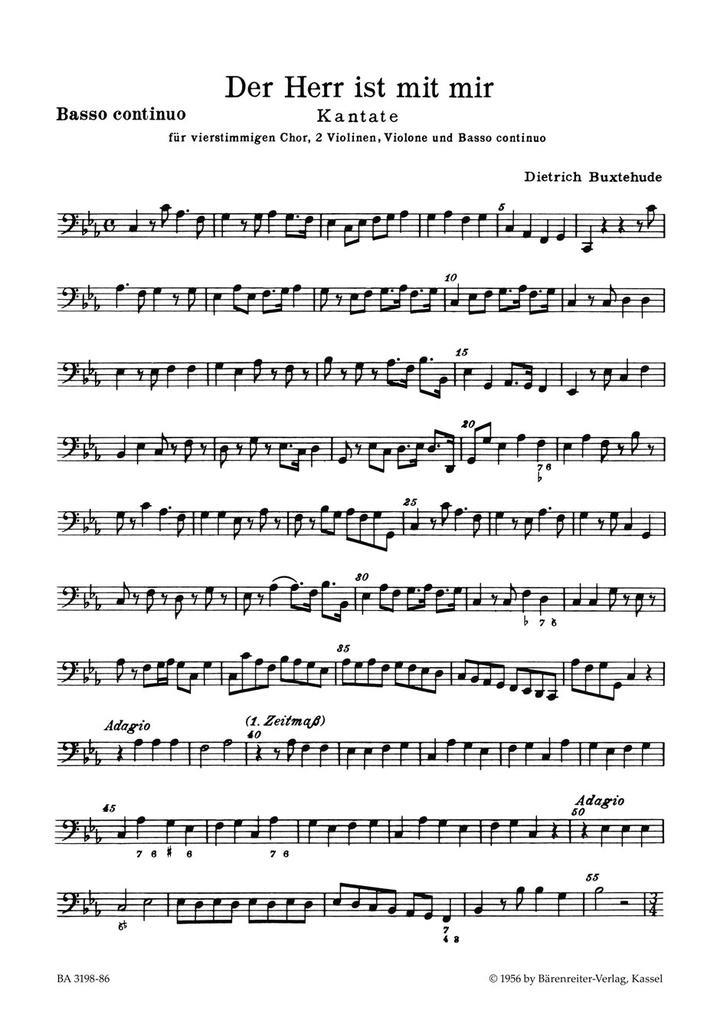 Der Herr ist mit mir, BuxWV.15  (Basso continuo )