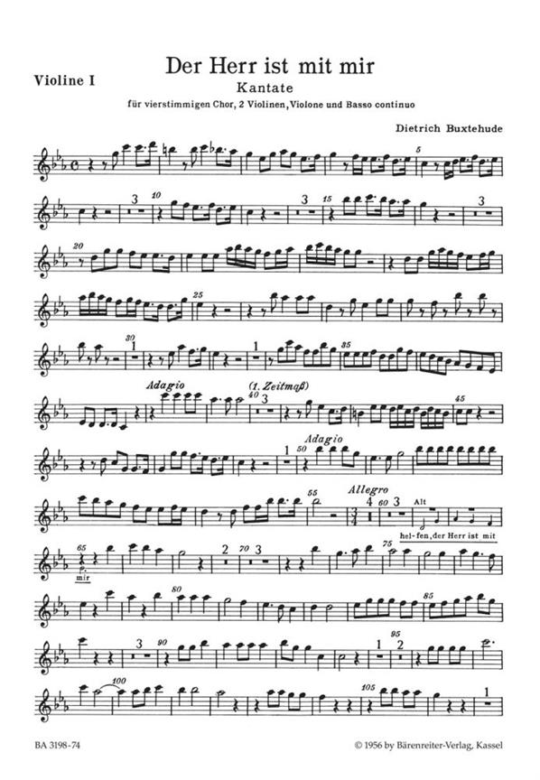 Der Herr ist mit mir, BuxWV.15  (Violin 1)