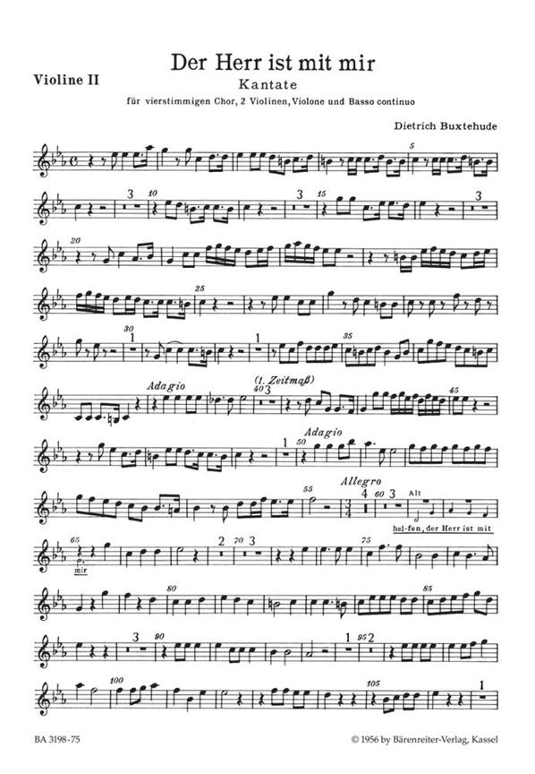 Der Herr ist mit mir, BuxWV.15  (Violin 2)