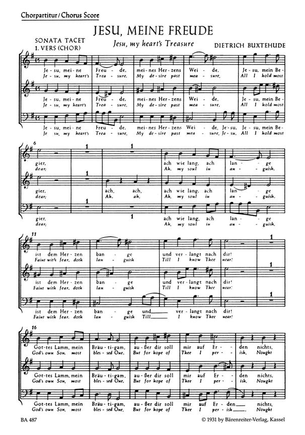 Jesu, meine Freude, BuxWV.60 (Choral score)