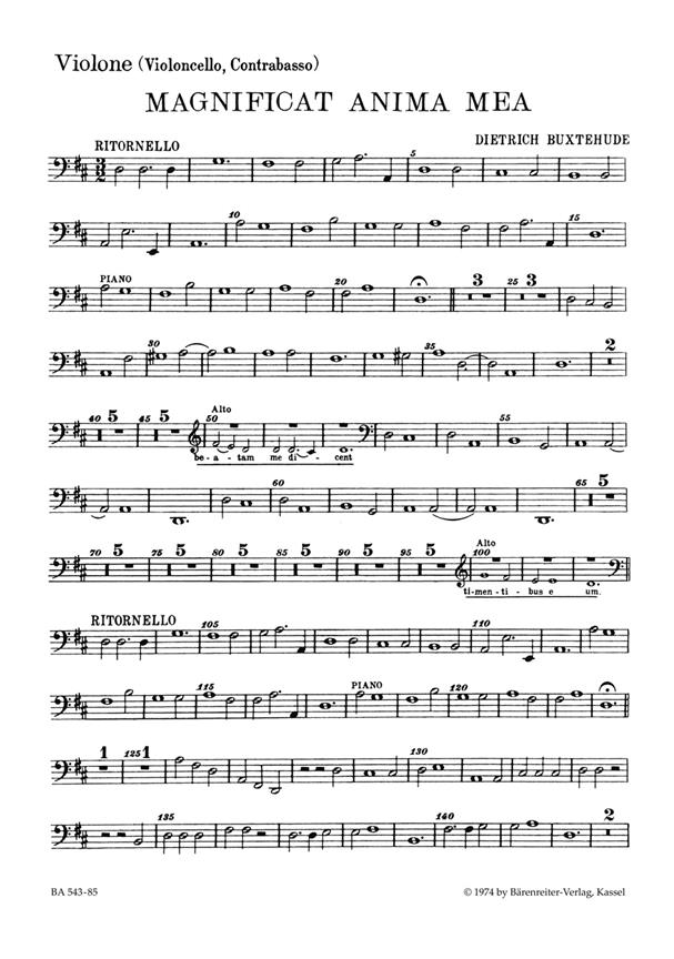 Magnificat anima mea BuxWV-Anh 1 (Celo / double bass)