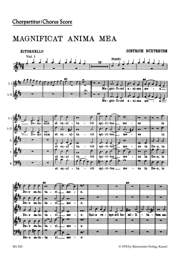 Magnificat anima mea BuxWV-Anh 1 (Choral score)