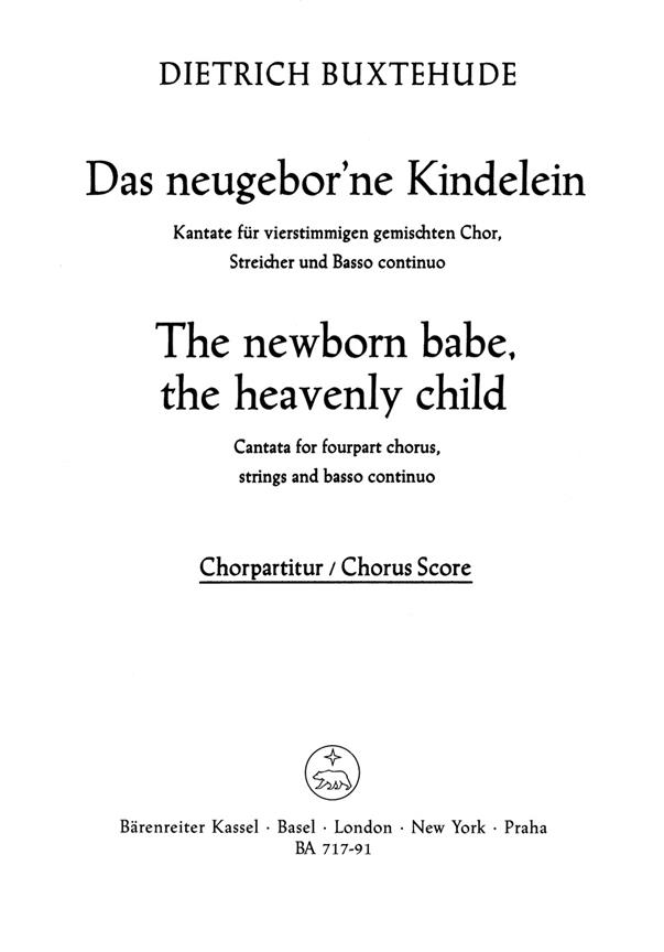 Das neugeborne Kindelein, BuxWV.13 (Choral score)