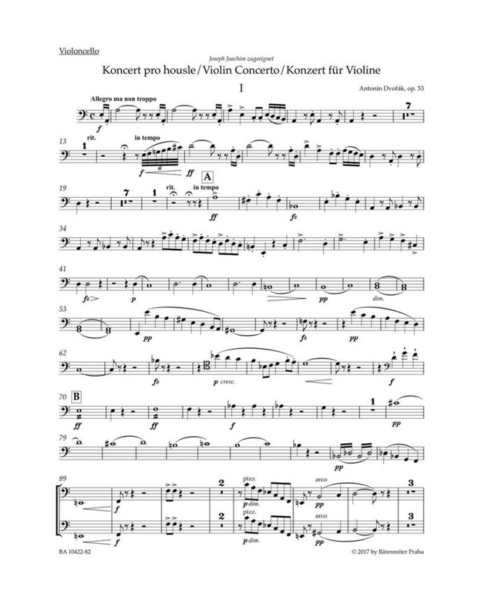 Concerto for Violin and Orchestra A minor, Op.53 (Cello)