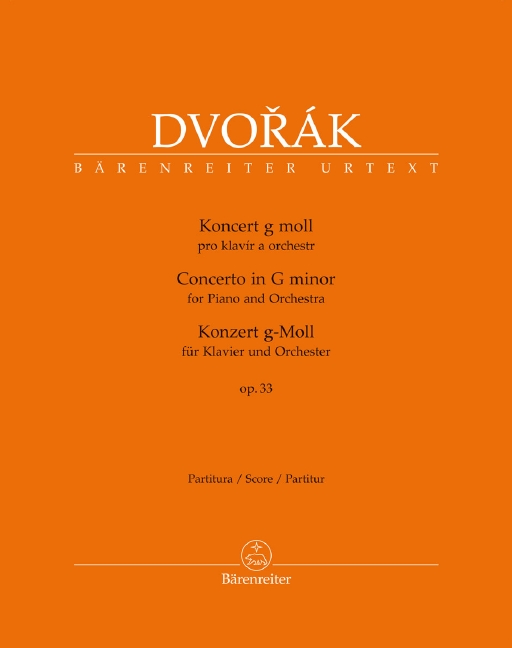 Concerto for Piano and Orchestra G minor, Op.33 B.63 (Full score, Urtext edition)