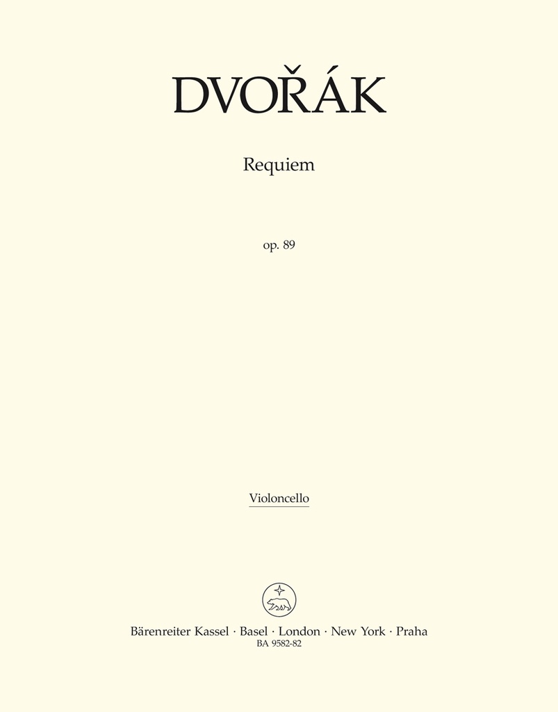 Requiem, Op.89 (Arrangement for Soloists, Choir and Chamber Orchestra) (Cello)