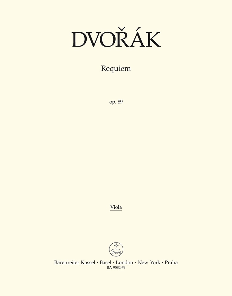 Requiem, Op.89 (Arrangement for Soloists, Choir and Chamber Orchestra) (Viola)