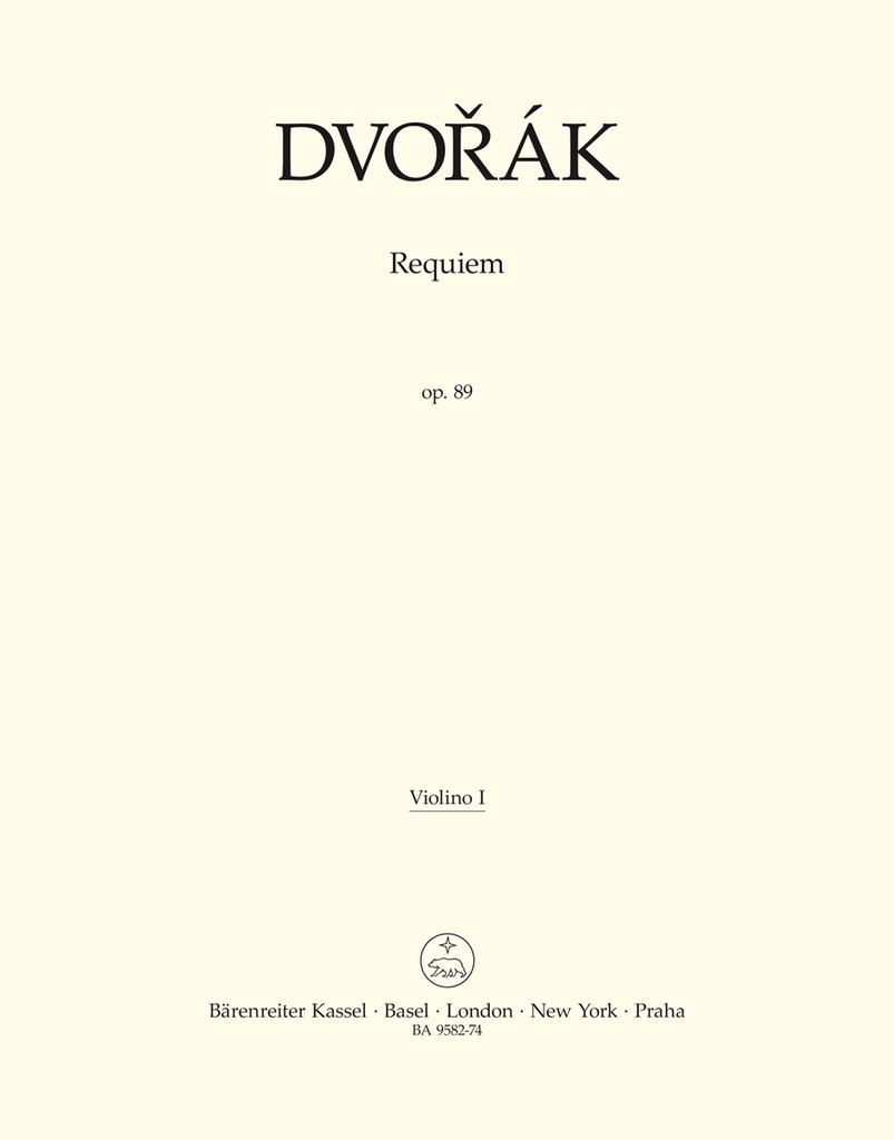 Requiem, Op.89 (Arrangement for Soloists, Choir and Chamber Orchestra) (Violin 1)