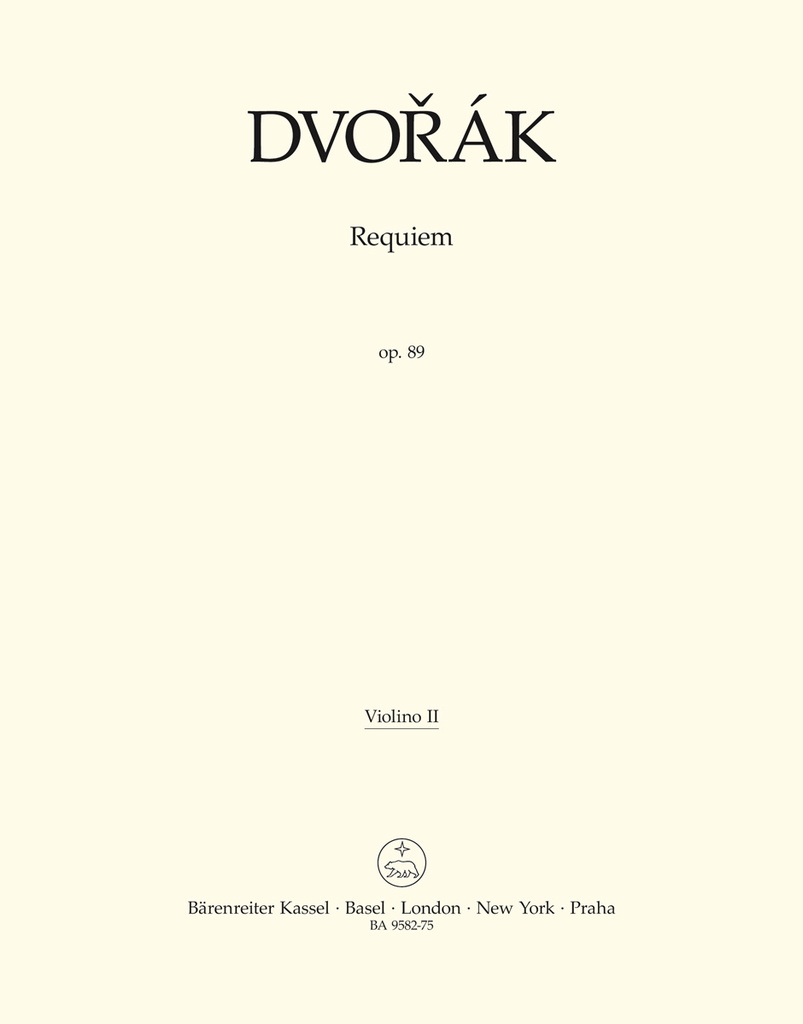 Requiem, Op.89 (Arrangement for Soloists, Choir and Chamber Orchestra) (Violin 2)