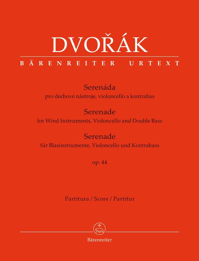 Serenade for Wind Instruments, Violoncello and Double Bass, Op.44 (Full score, Urtext edition)