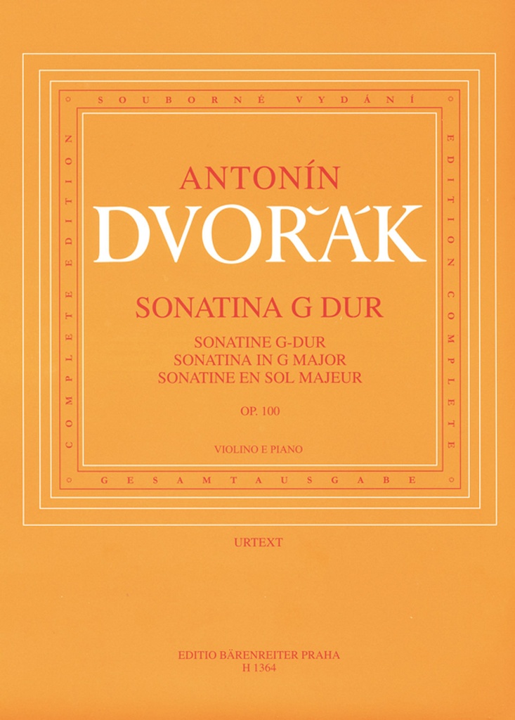Sonatina for Violin and Piano G major, Op.100 (Score & parts)