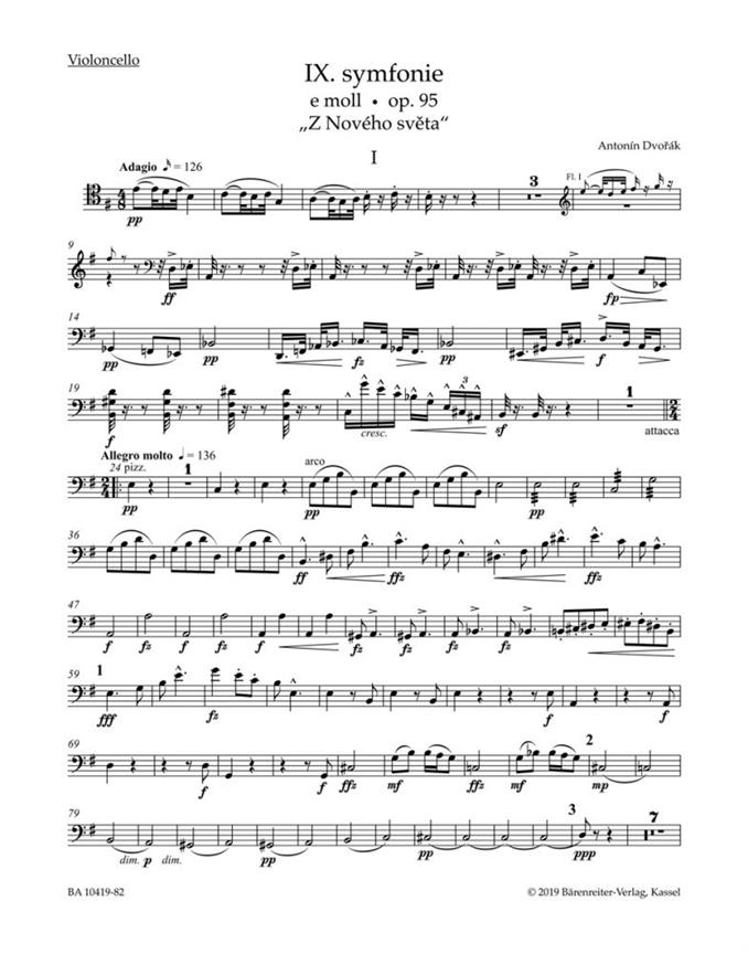 Symphonie No.9 e-Moll, Op.95 'Aus der Neuen Welt' (Cello)