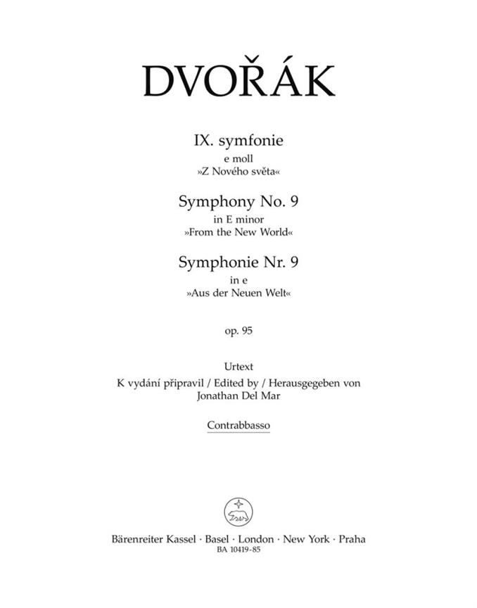 Symphonie No.9 e-Moll, Op.95 'Aus der Neuen Welt' (Double bass)