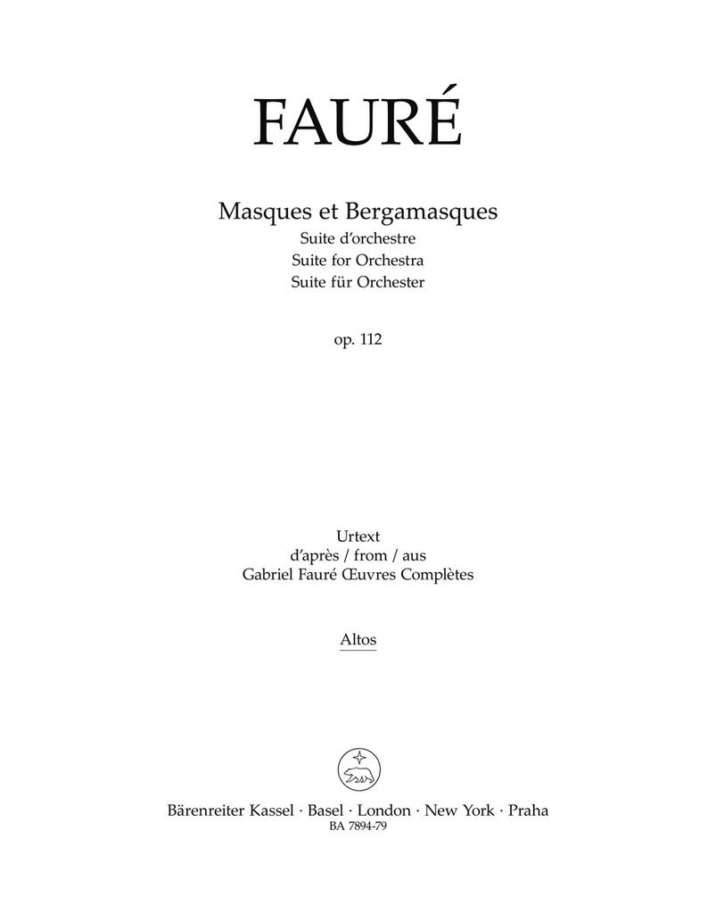 Masques et Bergamasques, Op.112 (Viola)