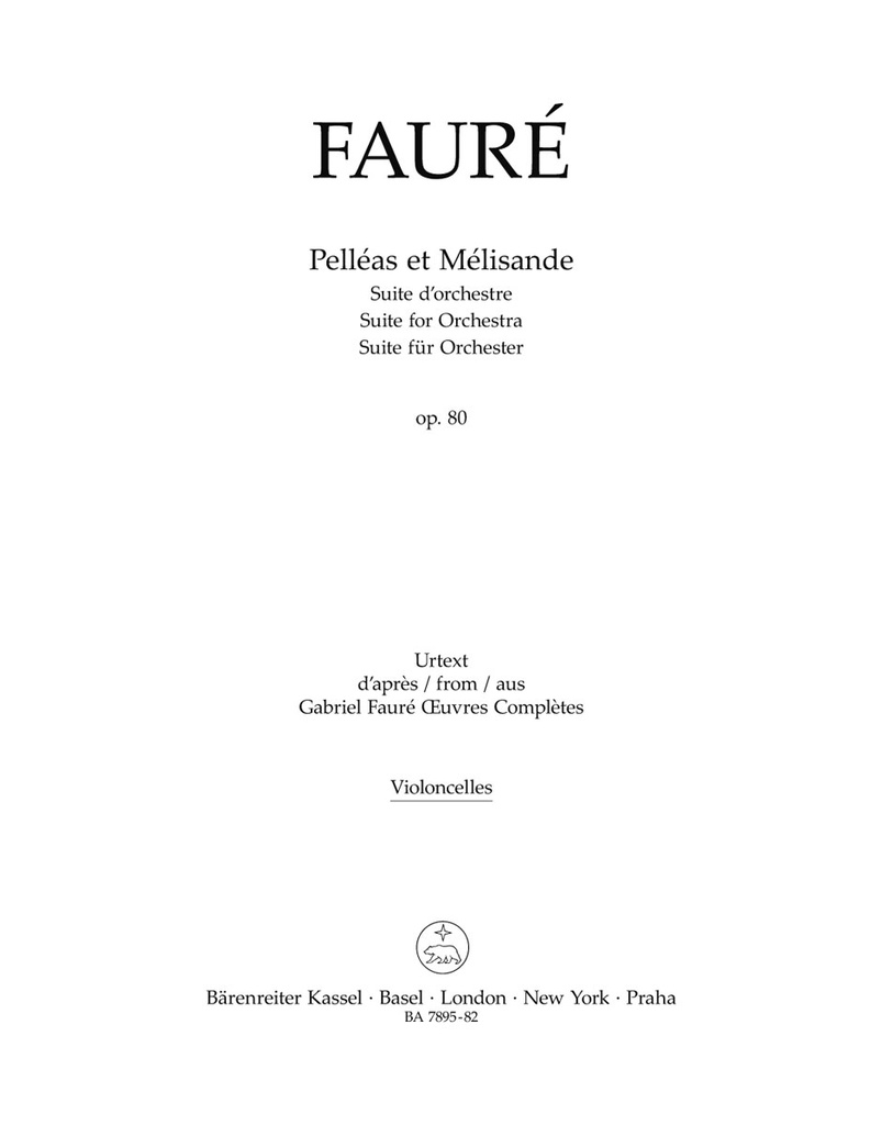 Pelleas et Melisande, Op.80 (Cello)