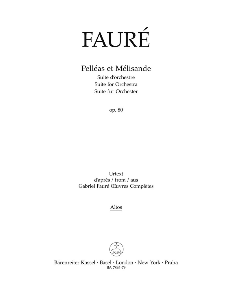 Pelleas et Melisande, Op.80 (Viola)