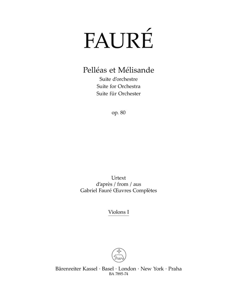 Pelleas et Melisande, Op.80 (Violin 1)
