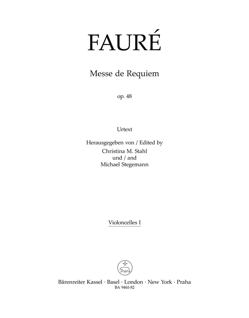 Requiem, Op.48 (Version of 1900) (Cello 1)