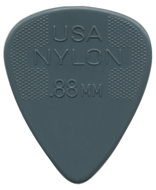 Plectrum nylon .88mm (medium/hard donkergrijs)