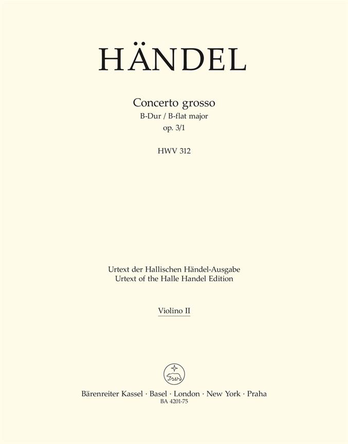 Concerto grosso B-Dur, Op.3/1, HWV.312 (Violin 2)