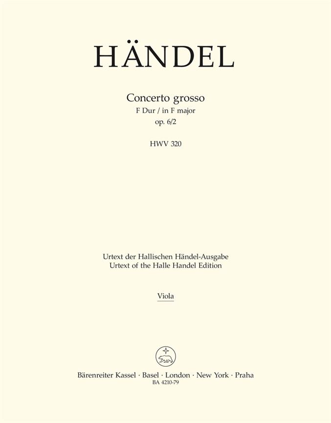 Concerto grosso F-Dur, Op.6/2, HWV.320 (Viola)