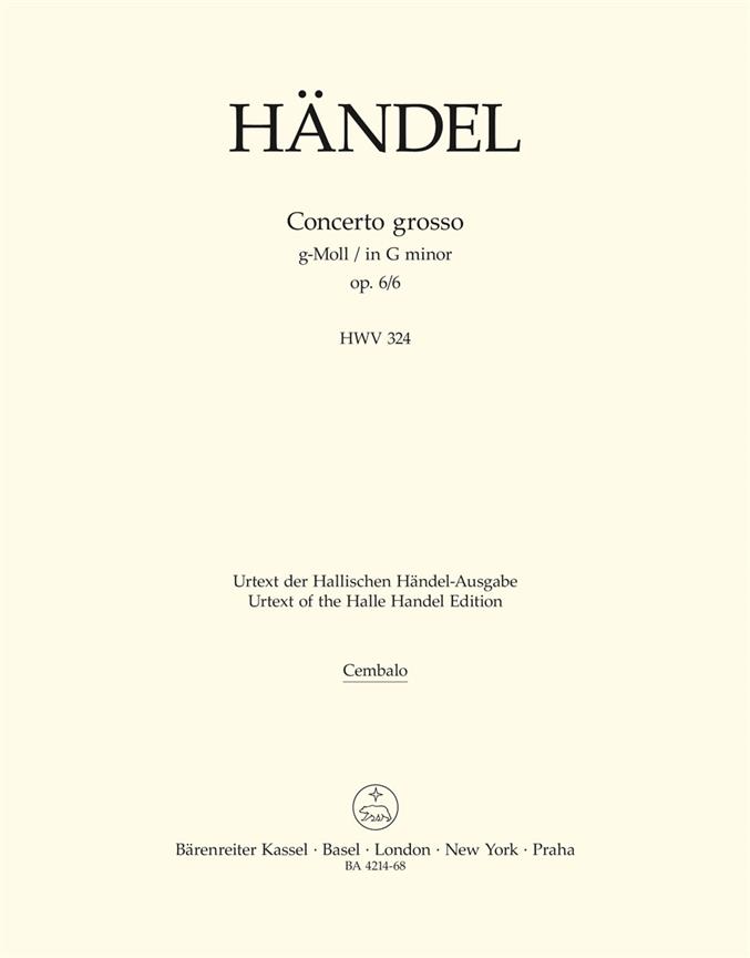 Concerto grosso g-Moll, Op.6/6, HWV.324 (Harpsichord solo)