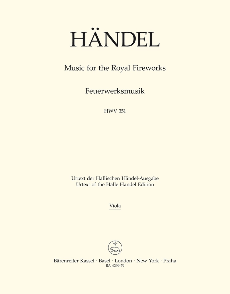Music for the Royal Fireworks, HWV.351 (Viola)