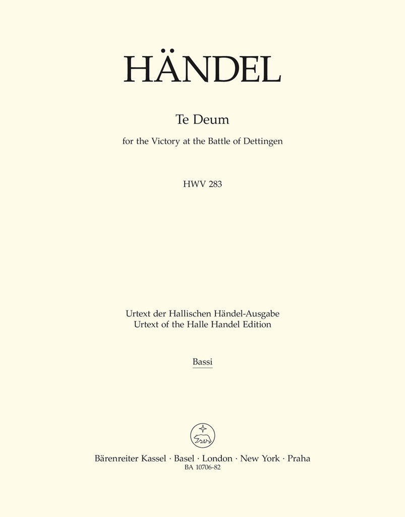Te Deum for the Victory at the Battle of Dettingen, HWV.283 (Double bass)