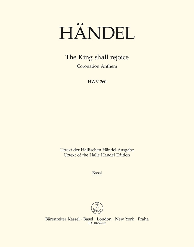 The King shall rejoice, HWV.260 (Double bass)