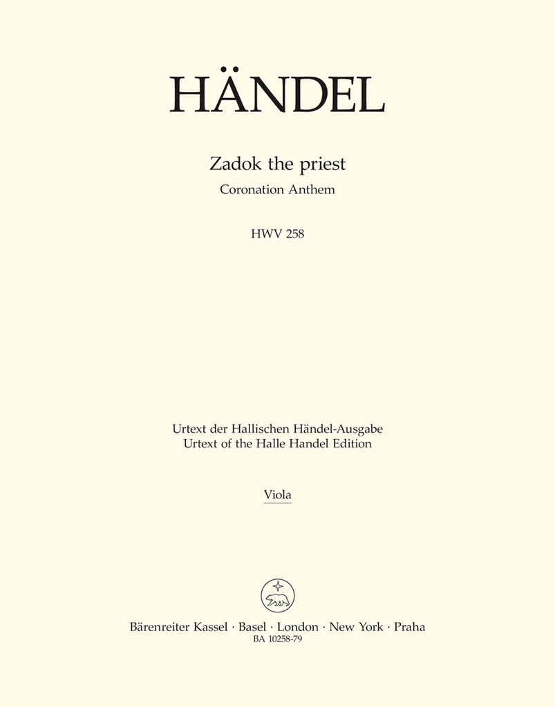 Zadok the priest, HWV.258 (Viola)