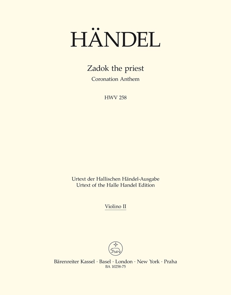 Zadok the priest, HWV.258 (Violin 2)