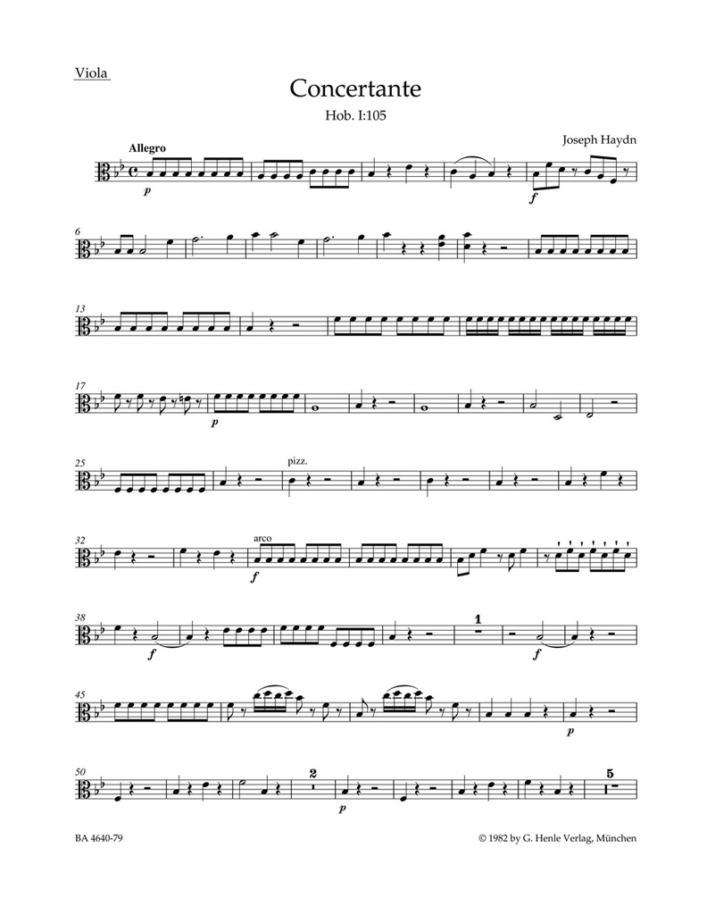 Concertante Hob.I:105 (Viola)