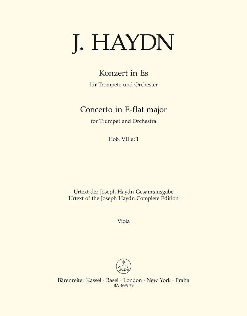 Concerto for Trumpet and Orchestra E-flat major Hob.VIIe:1 (Viola)