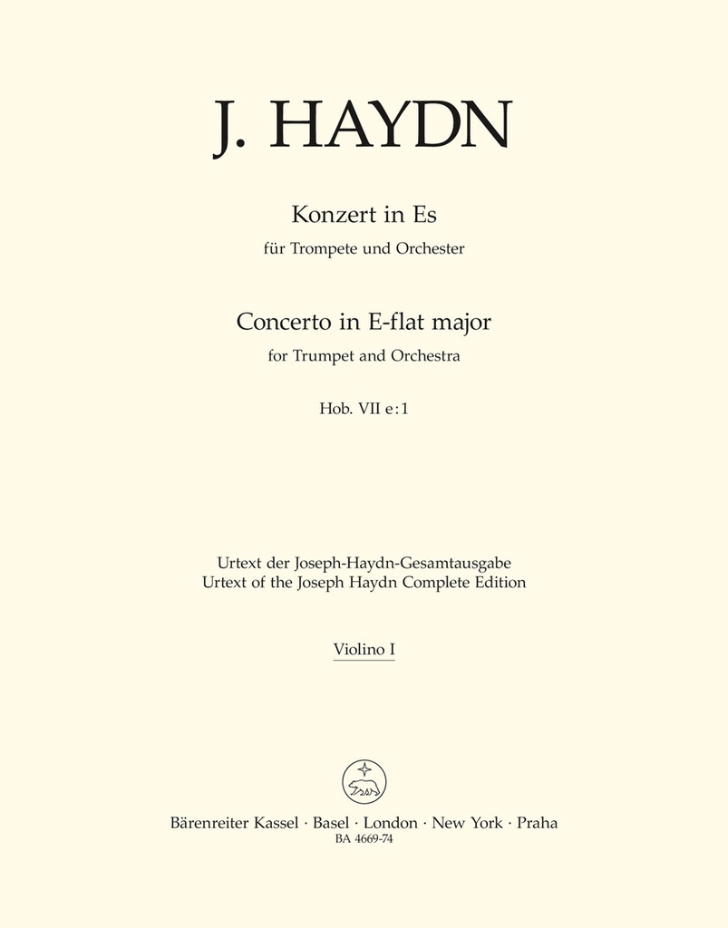 Concerto for Trumpet and Orchestra E-flat major Hob.VIIe:1 (Violin 1)