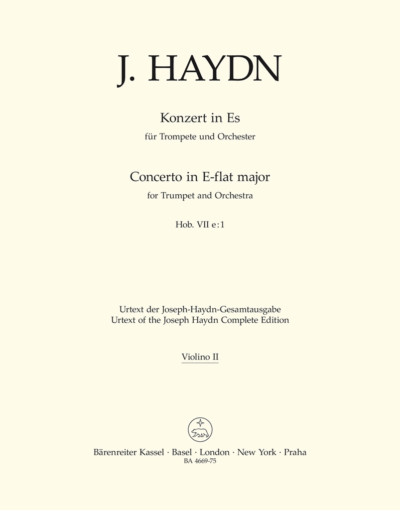 Concerto for Trumpet and Orchestra E-flat major Hob.VIIe:1 (Violin 2)