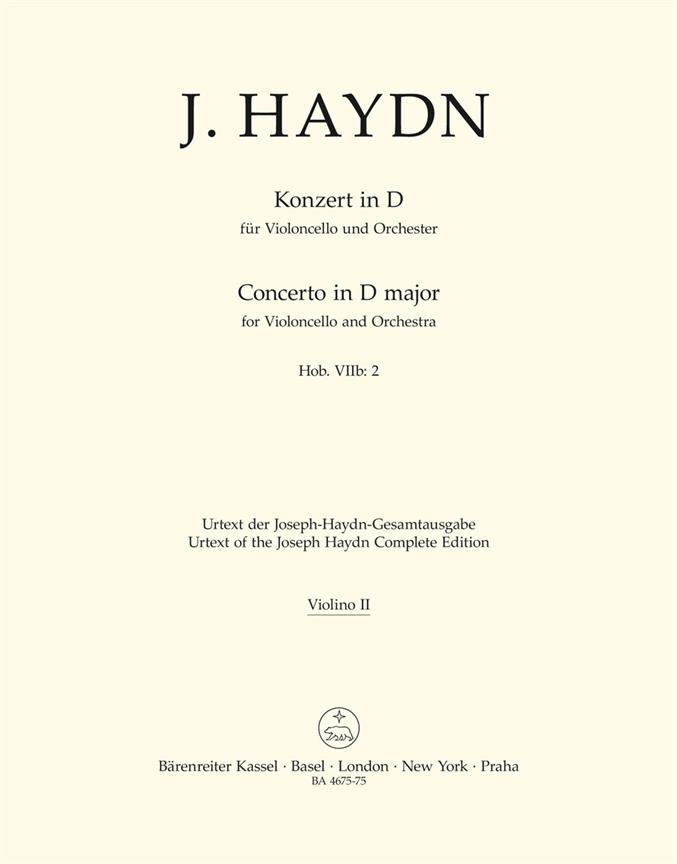 Concerto for Violoncello and Orchestra D major Hob. VIIb:2 (Violin 2)
