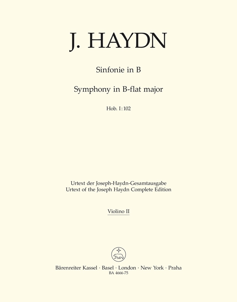 London Symphony No.10 B-flat major Hob.I:102 (Violin 2)