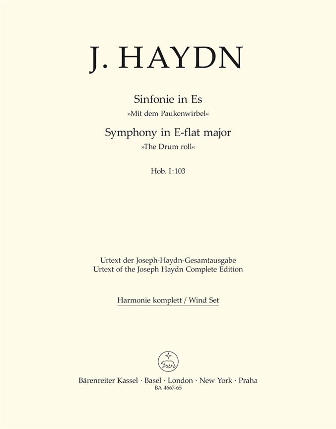 London Symphony No.11 E-flat major Hob.I:103 'The Drumroll' (Wind parts, Urtext edition)