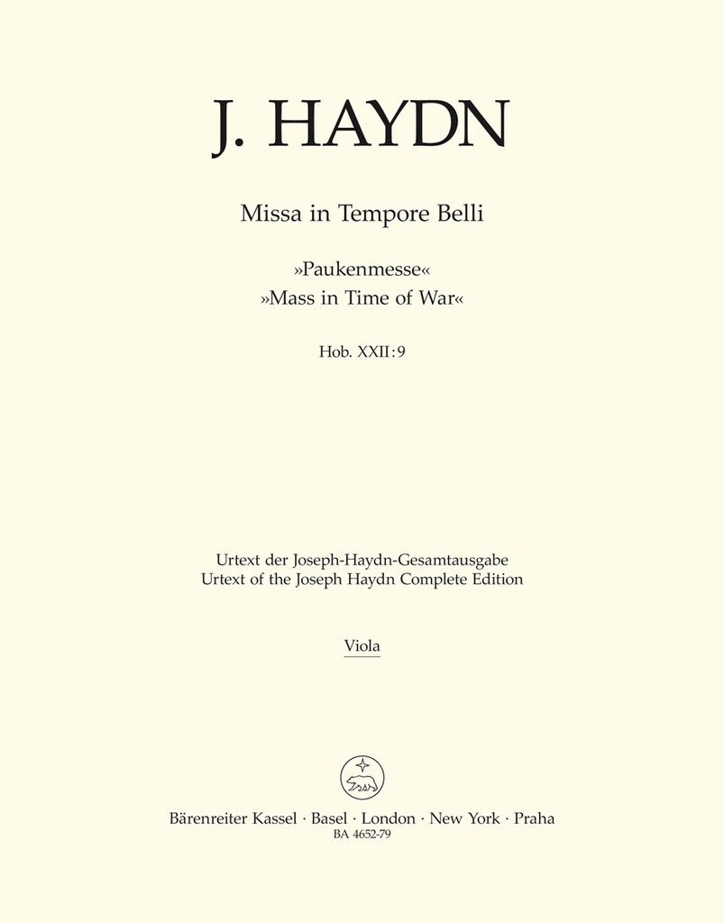 Missa in tempore belli, Hob.XXII:9 Paukenmesse (Viola)